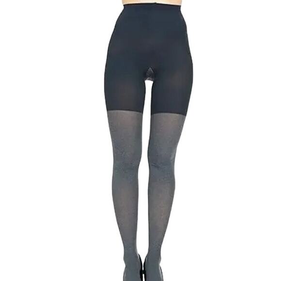 Star Power Spanx Lot of 2 Center Stage Shaping Tights 2215 Heathered Grey Size A - Picture 2 of 7